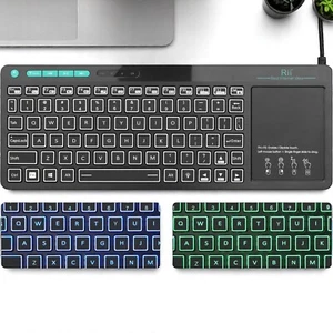 Dual Mode RT518S Wireless Bluetooth 2-LED Color Backlit Multimedia Keyboard - Picture 1 of 1