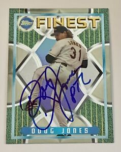 Doug Jones SIGNED 1995 Topps Finest Baseball Card #268 Baltimore Orioles Auto