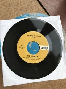 the IMPERIALS Faithfully yours / Vut Vut CARLTON Label 45RPM Soul Northern Soul - Picture 1 of 2