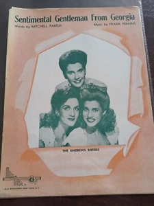 Sentimental Gentleman From Georgia 1935 ANDREWS SISTERS Vintage Sheet Music - Picture 1 of 6