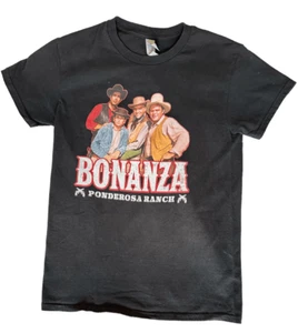 Bonanza schwarz kurzärmeliges T-Shirt Gr. S - Bild 1 von 2