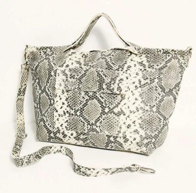 Free People Latico  NWT Yvonne Python Tote Bag Snake Print New - Image 1 of 4