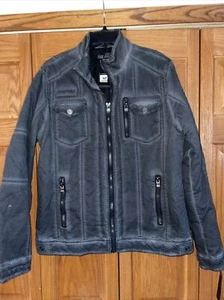 XRay Jeans Mens Dark Gray Denim Jacket Size XL NEW Vintage - Picture 1 of 4