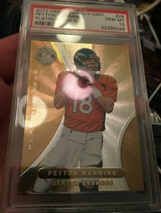 PEYTON MANNING🔥PSA 10 GEM MINT /25 PLATINUM GOLD📈2012 PANINI TOTALMENTE CERTIFICATO - Foto 1 di 12