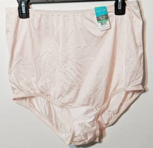 Vanity Fair Perfectly Yours Slip 100 % Nylon errötend rosa Höschen neu mit Etikett Größe XL - Bild 1 von 2