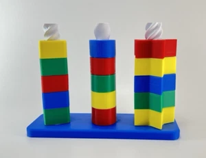 Spinning Stacking Toy for Toddlers - STEM, Sensory, Motor Skills - Picture 1 of 2
