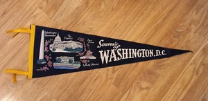 Souvenir of Washington, D.C. Pennant Banner Souvenir Late 1950's - Picture 1 of 3