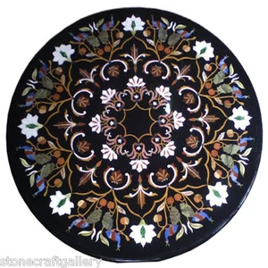 24" Marble Center Coffee Table Top Inlay Handicrafts Work - Picture 1 of 3