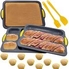 bread loaf baking pans french - loaf pan Set of 1 with four buns French bread loaf pan bread pan non-stick pa...