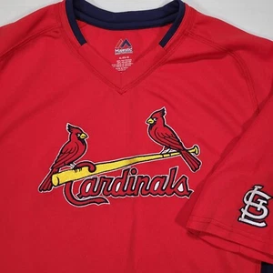 Camiseta Majestuosa Cardenales de San Luis Juvenil XL 18 Borde Rojo Azul - Imagen 1 de 8