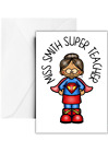 Personalised Super Woman Teacher Card End Of Term Teachers Cards