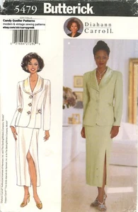 Butterick 5479 DIAHANN CARROLL Jacke mit Schleifen & Kontrastkragen, Rock Gr. 14-18 - Bild 1 von 5