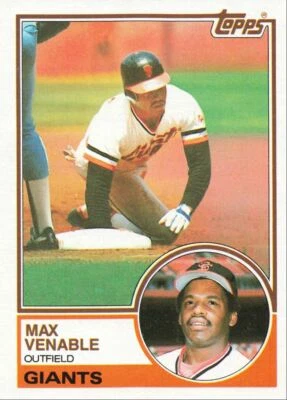 1983 Topps Baseball Max Venable San Francisco Giants #634 - Image 1 of 2