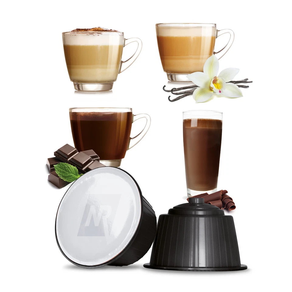 NERORISTRETTO 64 Cialde Capsule Compatibili Nescafé Dolce Gusto Kit 4 Degustazione Bevande