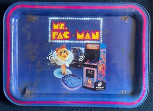Ms PAC-MAN Vintage 1980's Midway Lap TV Folding Metal Tray PACMAN  - Picture 1 of 3