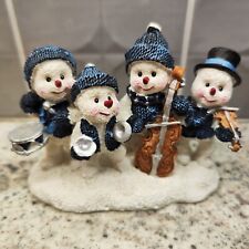 Christmas Snowman Band Figurine Ornament Kleeneze wooly hats