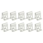 Pack of 10 Silver Metal Fastener Retainer Clips for Car Trim Universal Fit