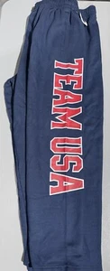 Men’s Team USA Navy Blue Cotton Athletic Workout Olympics Sweatpants Large NWT - Picture 1 of 6