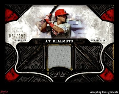 2025 Topps Tier One Relics J.T. Realmuto GAME-USED JERSEY PHILLIES 077/199 - Image 1 of 2