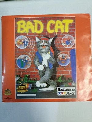 Bad Cat (Rainbow Arts 1987) Commodore 64 (Disk, Manual, Cover) works 8-bit - Bild 1 von 2