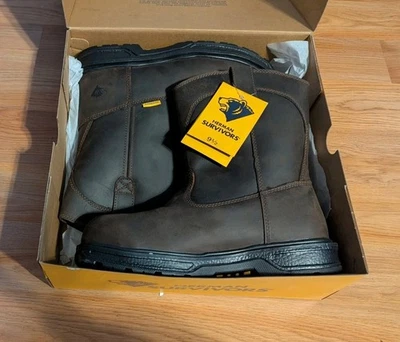 Botas masculinas de couro Herman Survivors arado impermeável trabalho biqueira de aço 9,5 - Imagem 1 de 4