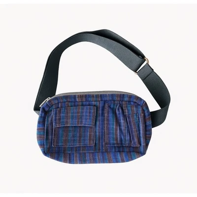 Riñonera retro Y2K Boho a rayas de pana cintura bandolera correa ajustable Foto 1 de 4