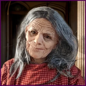 Máscara de látex realista abuela anciana boca móvil goma suave abuela máscara - Imagen 1 de 24