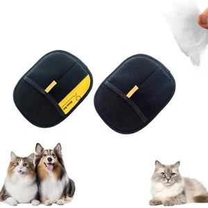 2PCS/SET Soft Pet Grooming Gloves Double-sided Pet Hair Remover Brush  Dog - Picture 1 of 12