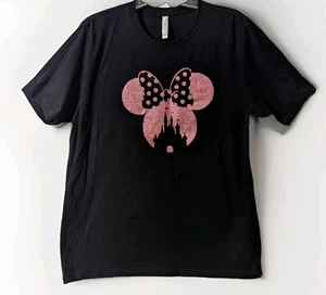 T-shirt noir Disney Minnie Mouse Castle Outline taille XL - Photo 1/3