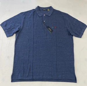 Polo Ralph Lauren Polo Malla Azul Marino Rojo Poni Para Hombre 2XLT NUEVO CON ETIQUETAS $125 - Imagen 1 de 9