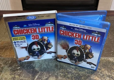 Chicken Little 3D Bluray/DVD w/ Lenticular Slipcover RARE OOP Out Of Production - Image 1 of 4