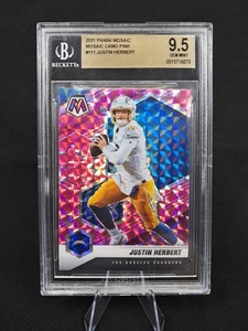 2021 Panini Mosaic #111 Justin Herbert Como Pink Mosaic BGS 9.5 - Picture 1 of 2