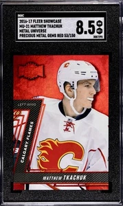 2016-17 FLEER METAL UNIVERSE PRECIOUS METAL GEMS /100 MATTHEW TKACHUK RC SGC 8.5 - Picture 1 of 2