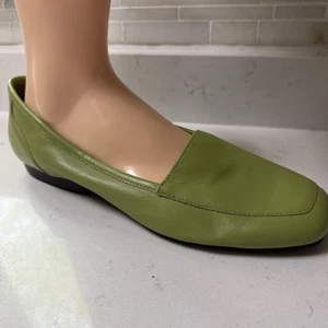 Array - Mocasines planos Freedom de cuero verde lima talla 10M ¡USADOS UNA VEZ! - Imagen 1 de 9