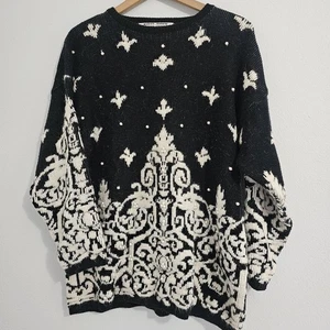 Vintage Kitty Hawk By Vivian Wang Pearled Sweater Size Small EUC - Picture 1 of 8