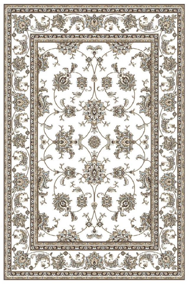 8x11 Radici Ivory Floral Bordered Vines Area Rug 1780 - Aprx 7' 10" x 10' 6" - Image 1 of 1