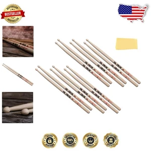 6 pares de baquetas de nogal americano 2B con paño de pulido - perfectas para rock - Imagen 1 de 7