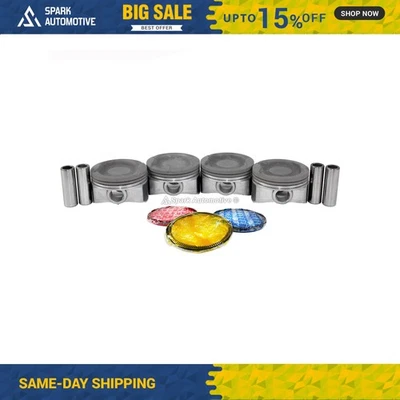 Pistões com anéis compatíveis com Toyota Prius 2012-2019 1.5L L4 DOHC 16V - Imagem 1 de 4