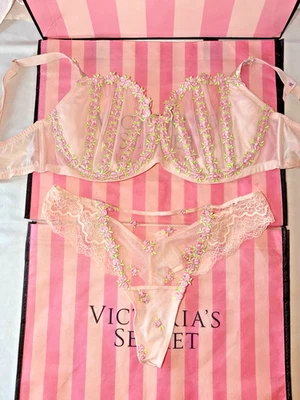 Sujetador Victoria's Secret Dream Angels 36DDD/grande princesa floral Foto 1 de 4