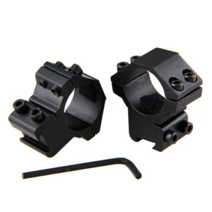 2x Supporti per cannocchiale da puntamento alto profilo anelli 30 mm 11/12 mm staffe per guida fucile a coda di rondine - Foto 1 di 9
