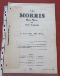 Morris Mini - Minor Mini Cooper manual de taller AD015 - Imagen 1 de 1