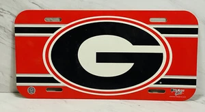 Georgia Bulldogs BLACK RED WHITE License Plate Sports FOOTBALL New - Picture 1 of 2
