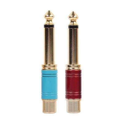 6.35mm 1/4" Male Mono Plug To RCA Female Jack Audio Adapter Cable Connector - Image 1 of 4