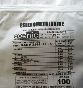 100 Grams L - Selenomethionine Powder, selenium mono methione cas 3211-76-5 - Picture 1 of 2