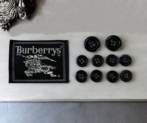 BURBERRY'S Vintage Button for Jacket set of 10 Tag Navy 19mm 14mm Repair Sewing - Picture 1 of 7