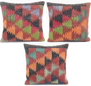 vintage Kurdish rug pillows handmade persian cushion kilim roome design area rug - Picture 1 of 5