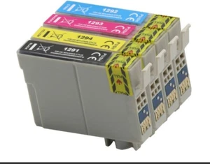 Ink Cartridge Non-oem For use in Epson Stylus T1291 T1292 T1293 T1294 Lot - Picture 1 of 1