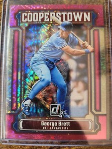 2023 Donruss George Brett Cooperstown Pink Fireworks Holo #CT15 KC Royals HOF