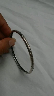  Beautiful Silpada sterling silver 925 B2428 etched bangle bracelet  - Изображение 1 из 4