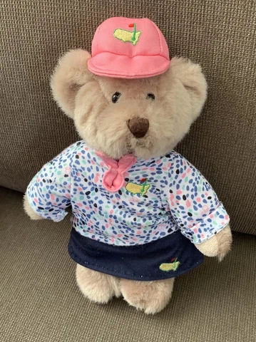 2019 AUGUSTA GEORGIA MASTERS Dressed Golf Lady Teddy Bear 10” Cover